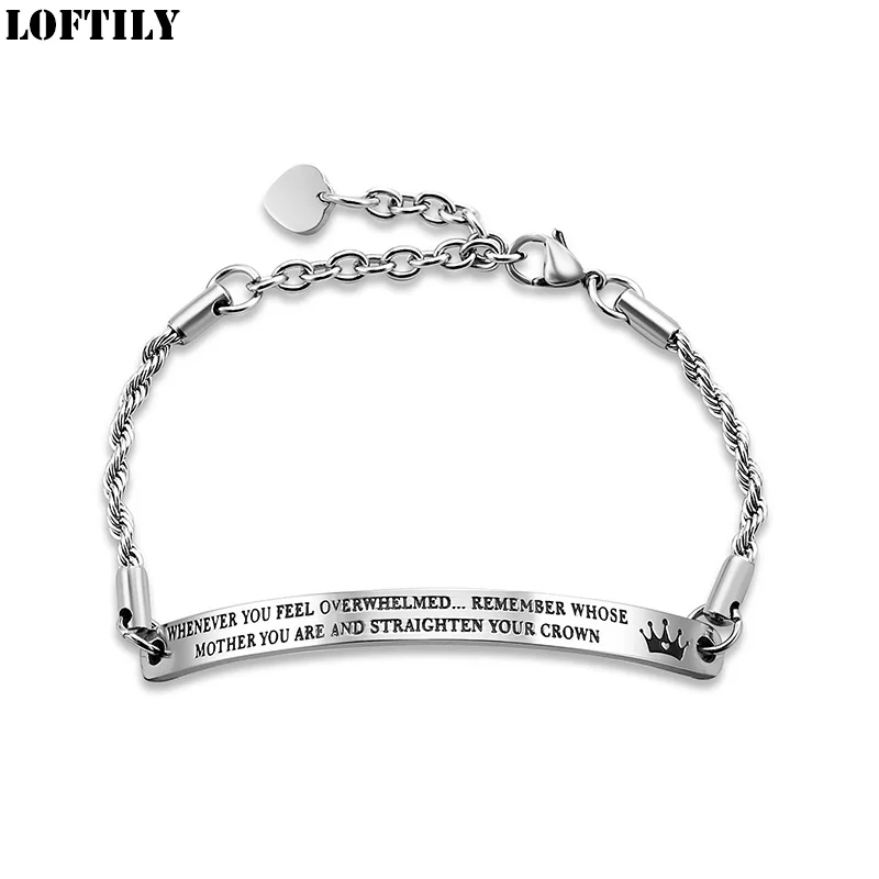 Браслет из нержавеющей стали с короной и бабушкой подарок для женщин семейный
