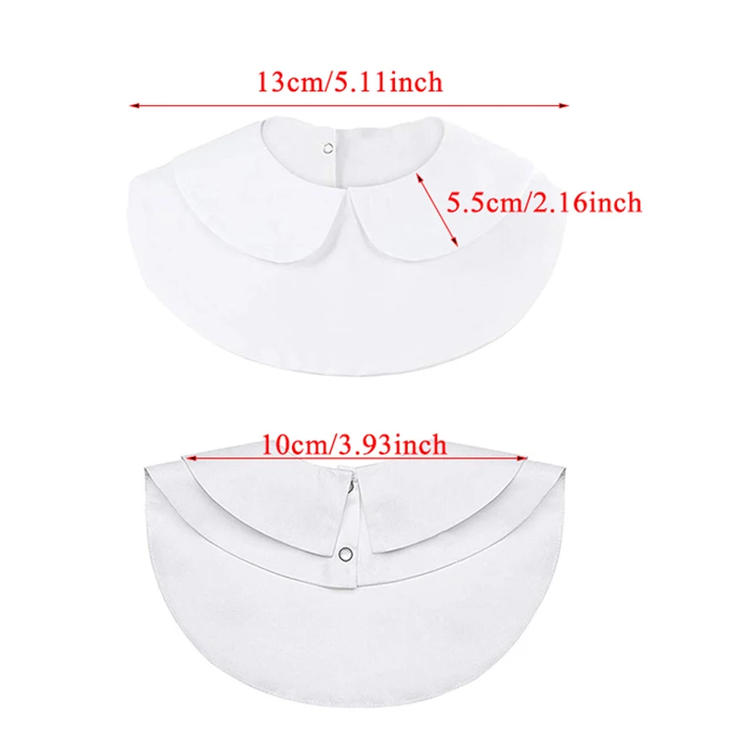 Shirt Fake Collar Vintage solid White Black Tie Detachable Lapel False Removable Women Girls Clothes Accessories |
