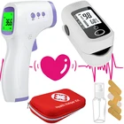 Термометр для ушей, прибор для измерения уровня кислорода в крови, с большим экраном