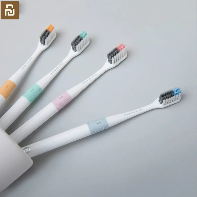 Xiaomi DoctorB Toothbrush Bass Method Sandwish-bedded Better Brush Wire 4Colors Deep Cleaning Toothbrush Including 1TravelBox