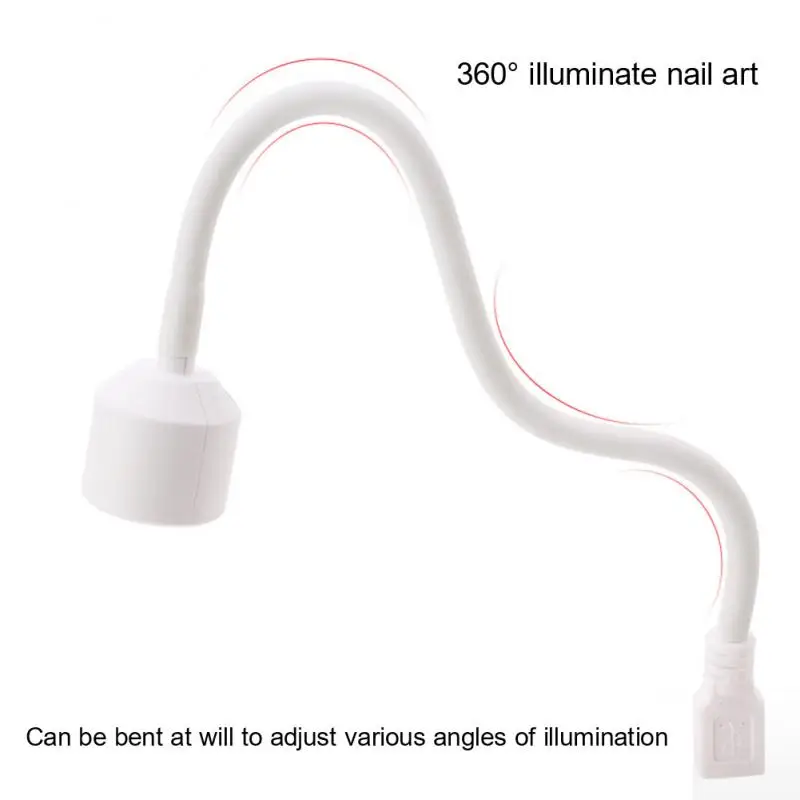 

1 Pcs Mini Nail Art Lamp 6W Nail Phototherapy Lamp LED Nail Art Dryer USB Portable Nail Art Dryer