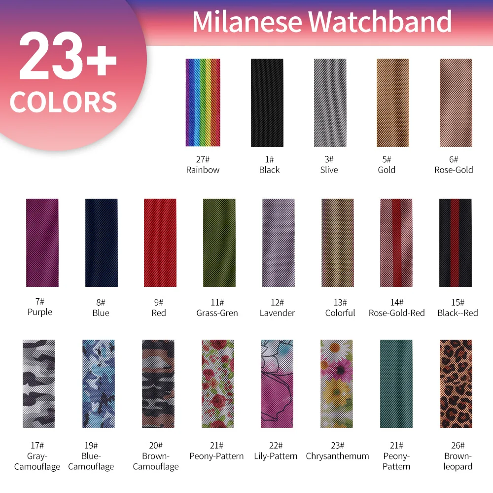 

Zurexa Milan Watch Band For Watch 6 5 4 SE 40mm 44mm Women Men Bracelet Strap For W26 W46 W66 HW12 HW22 T500 Steel Wristband