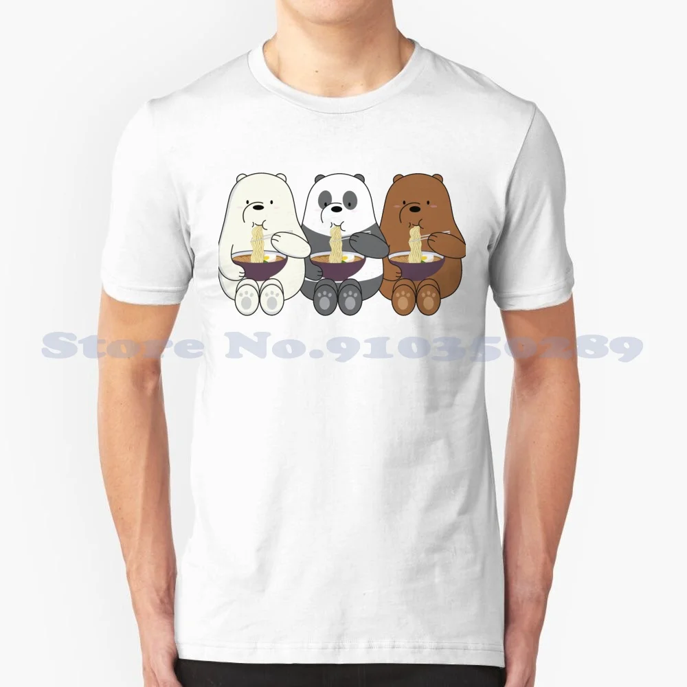 

Забавная футболка на заказ, лидер продаж, Мультяшные медведи из мультфильмов, братья, панда, ледяной медведь, белый медведь, гризли, медовый ...