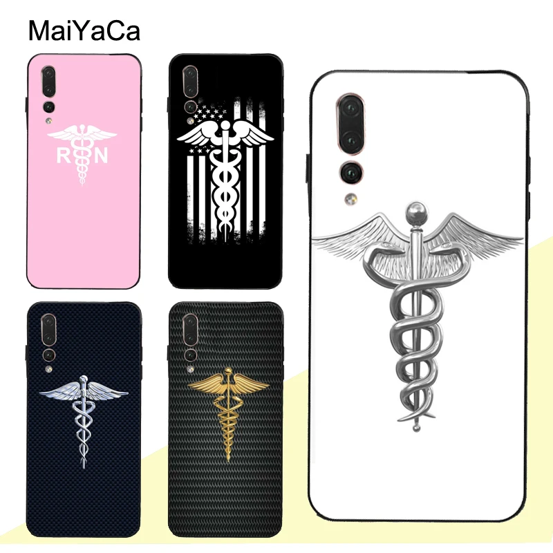 MaiYaCa медицинские змеи медсестры флаг Caduceus чехол для Huawei P Smart 2019 Z P10 P20 Lite P40 P30 Pro Mate 10