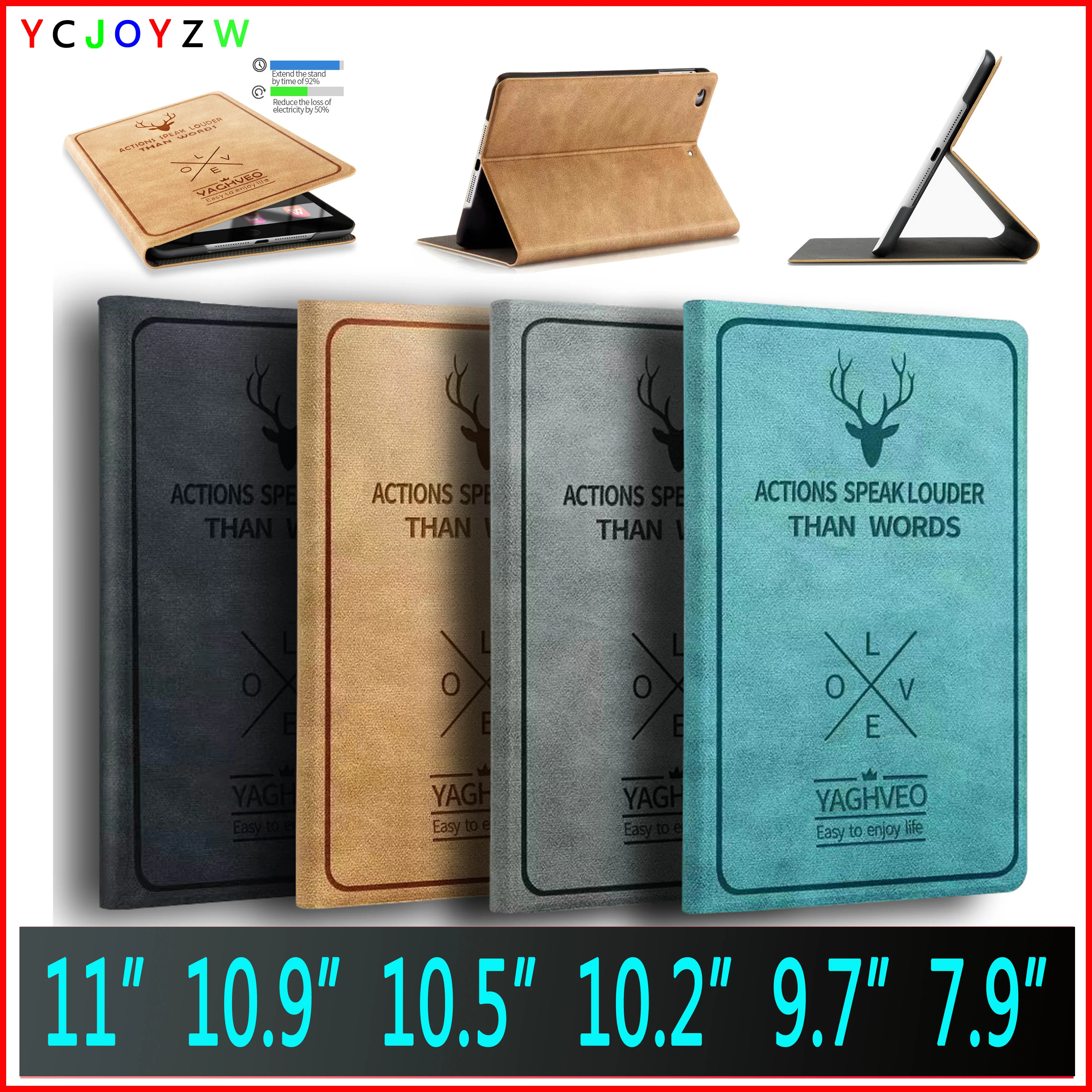 New2021 M1 Pro 11 чехол для iPad Air 4 10 9 2020 1/2/3 5 г. 2Ə.7 дюймов 2019 голова оленя крышка 2 3