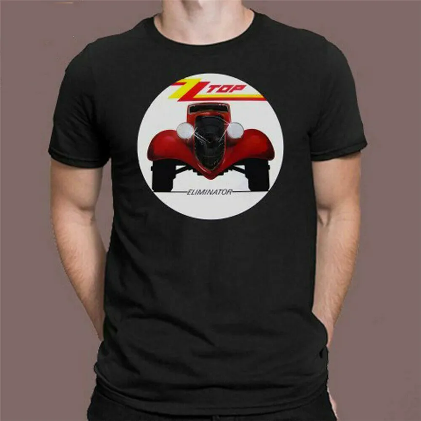 Новинка Zz Top Eliminator Логотип рок группы Мужская черная футболка Размер S M L XL 2XL 3XL