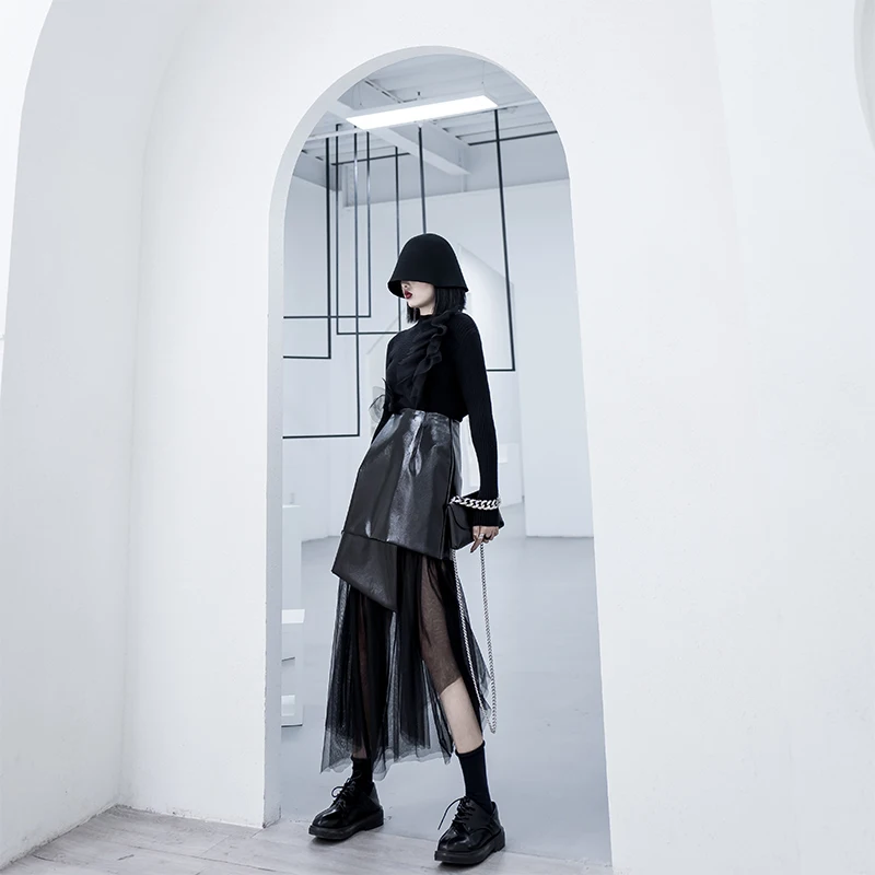 Кружевная юбка XITAO весенняя маленькая с эластичной талией | Женская одежда