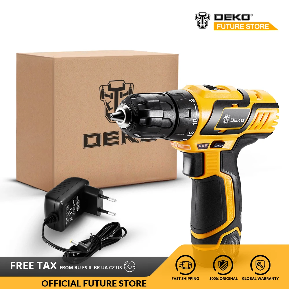 Аккумуляторная дрель DEKO GCD10.8DU3 10 8 В электрическая отвертка литий ионный мини