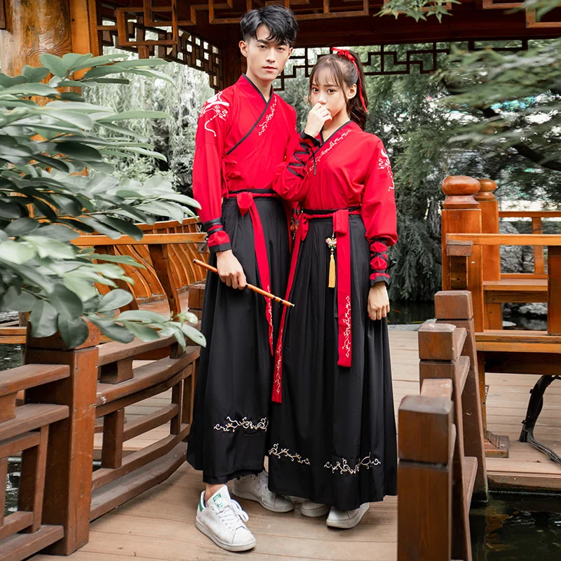 

Hanfu нейтральный праздничный наряд народная одежда для выступлений классический танцевальный костюм Хана династии маскарадный сценический...