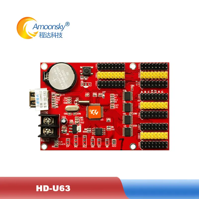 

Лучшее качество HD-U63 usb-диск порт Huidu P10 Светодиодный дисплей контрольная карта для небольших пикселей светодиодный дисплей