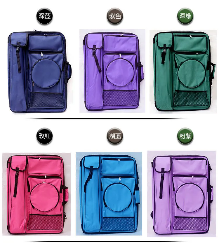 Большая сумка для рисования 4 к 6 цветов набросков на плечо дорожная инструменты