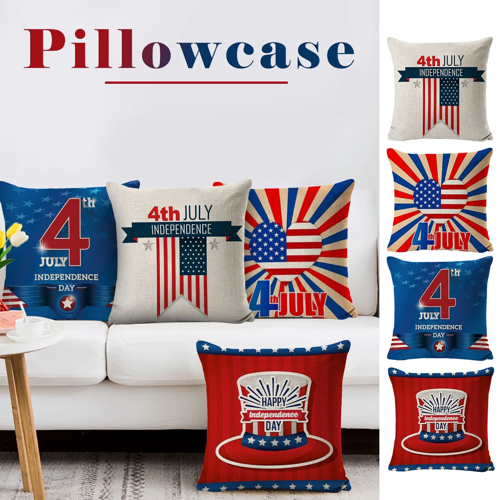 День Независимости семейная Подушка семьи Чехол обниматься Мягкий на подушку
