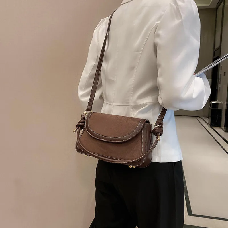 

2021 New Shoulder Bag Women Ins Frosted One Shoulder Underarm Messenger Crossbody Bag Brand Designer Vintage Handbag Female