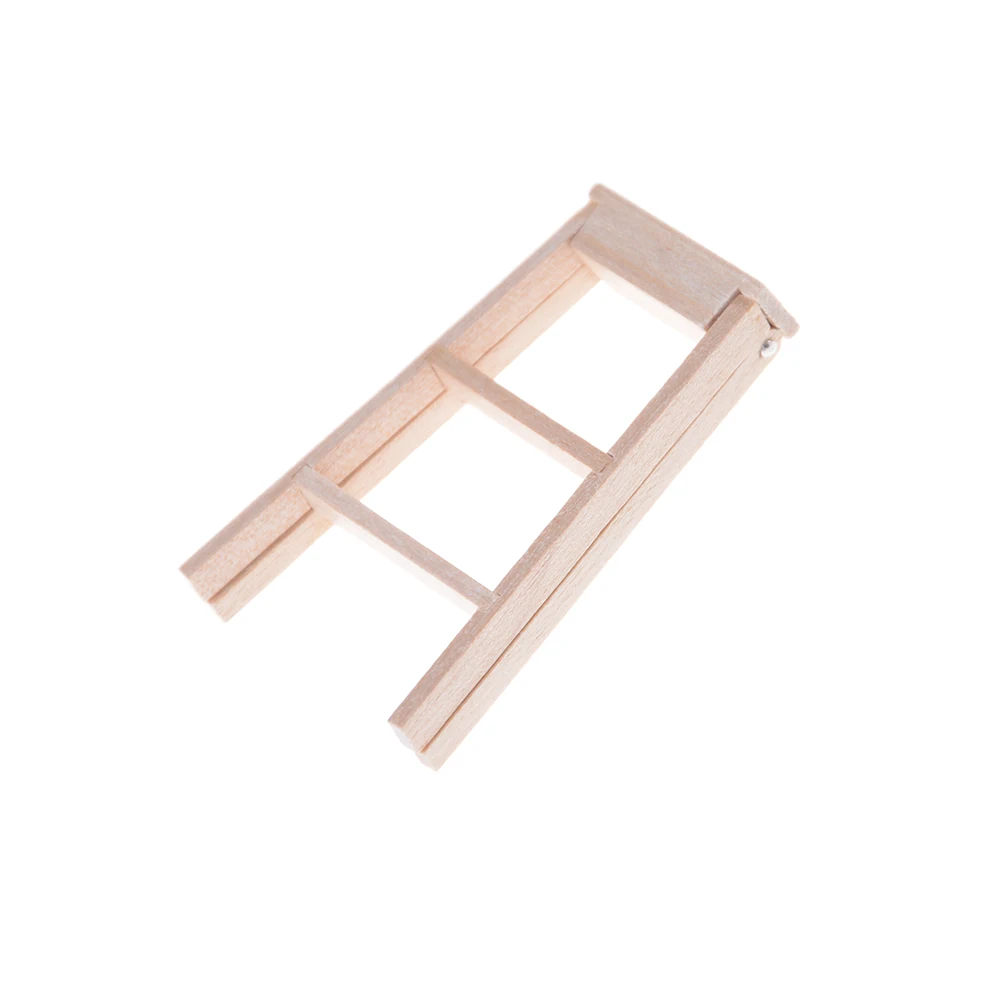 

High Quality 1:12 Dollhouse Miniature Furniture Nude Wooden Ladder