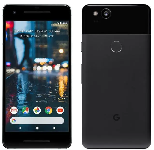 Google Pixel 2,,, 5,0 дюймов, четыре ядра, 4 Гб ОЗУ, 64 ГБ/128 ГБ, Snapdragon 835, одна SIM, 12 МП, Android, разблокированный мобильный телефон - Цвет: Черный