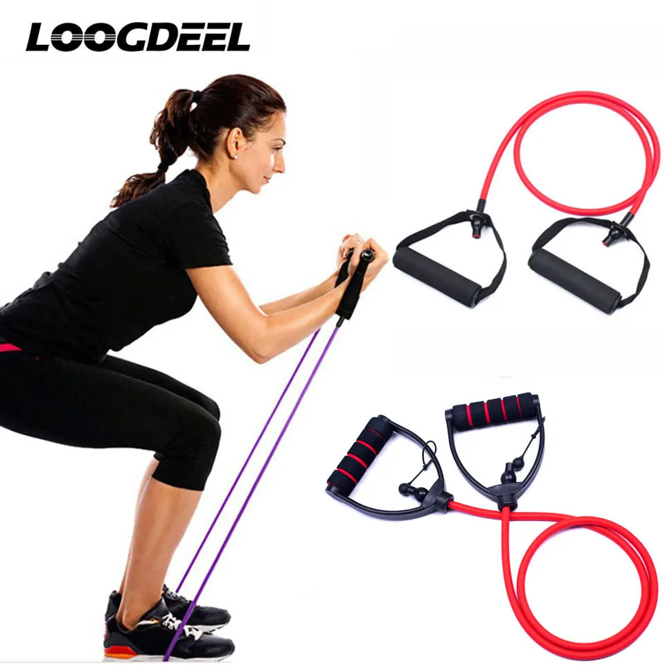 

120cm Fitness Resistance Bands Elastic Tubes with Foam Handles Exercise Pull Rope for Yoga Pilates Expander Strength Training