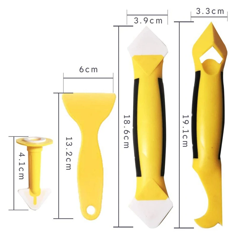 

Hot SV-9PCS Caulking Tool Kit with Sealing Tool/Sealant Remover/9 in 1 Caulking Nozzle for Kitchen and Bathroom Floors