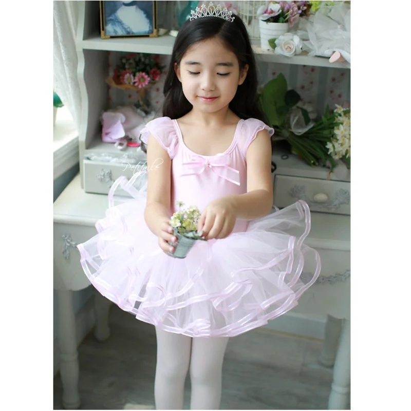 Платье-пачка для девочек гимнастическое розовое желтое - купить по выгодной цене