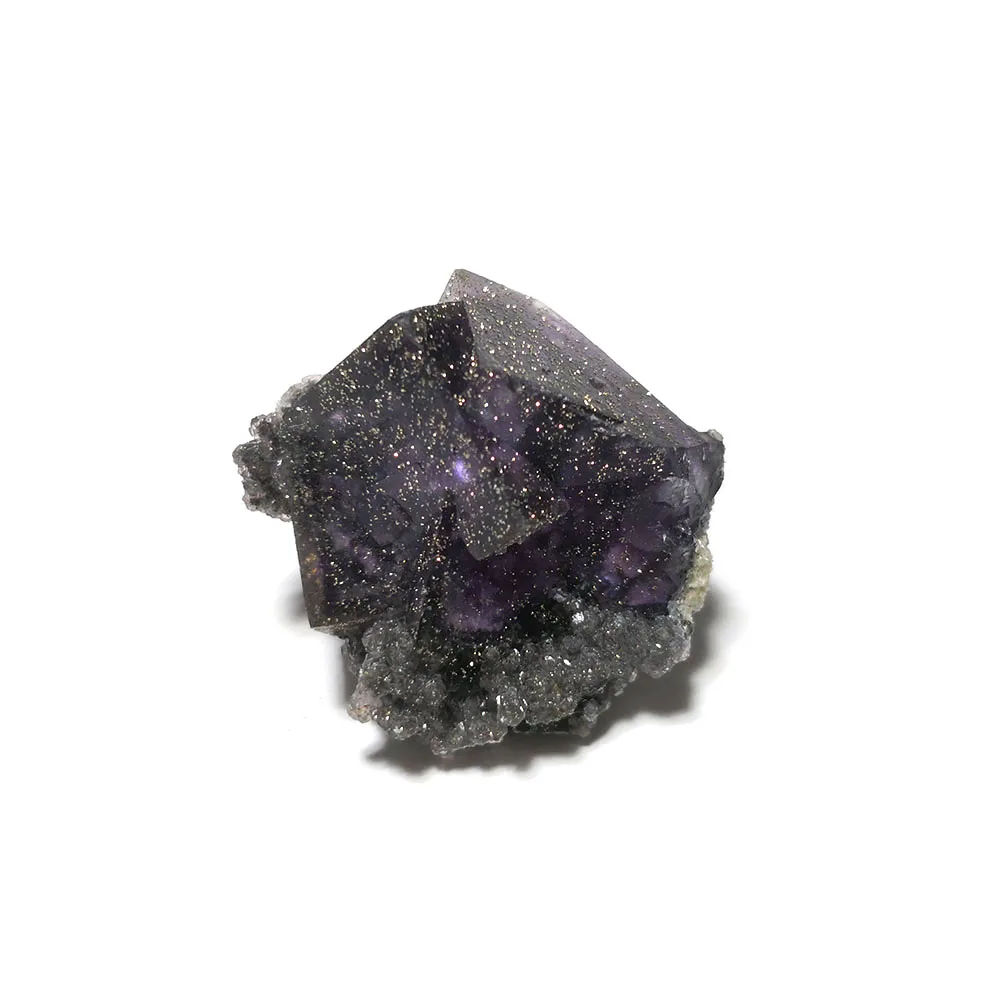 

21g B4-2 Natural Stone Purple Fluorite Pyrite Mineral Crystal Specimen From Inner Mongolia,China