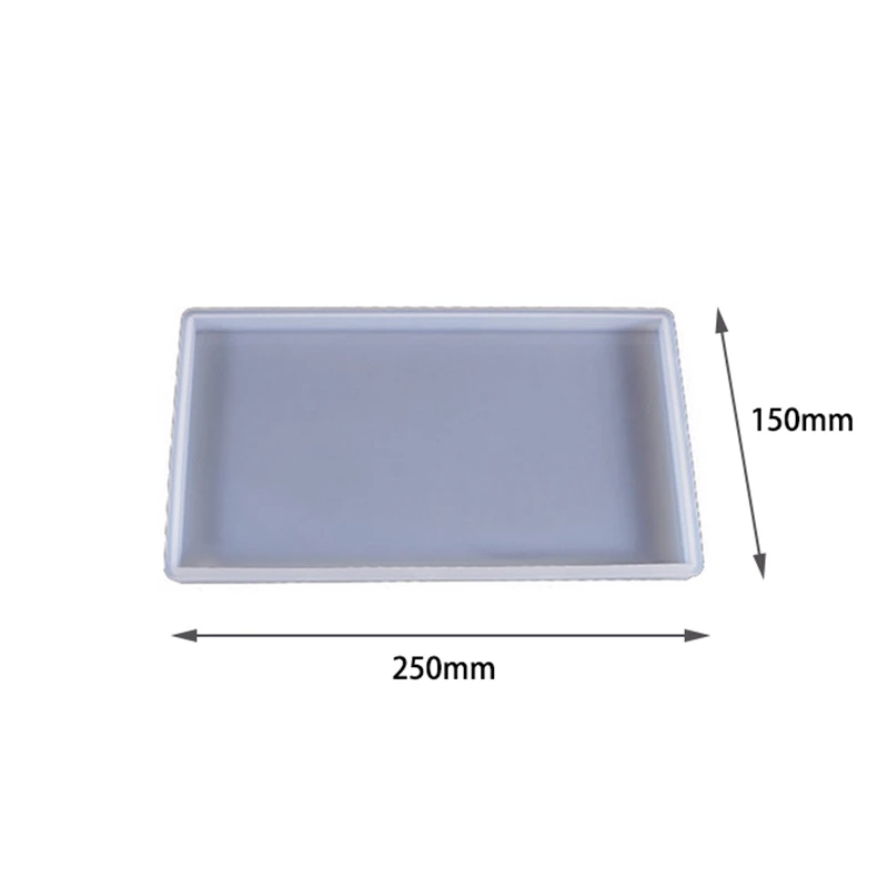 Прямоугольная силиконовая форма для геодезического агата с 2 шт металлическими