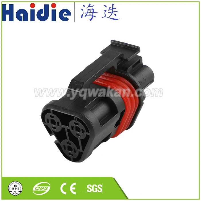 

Free shipping 5sets 3pin Auto connector wiring harness sealed cable waterproof connector 18168.000.001