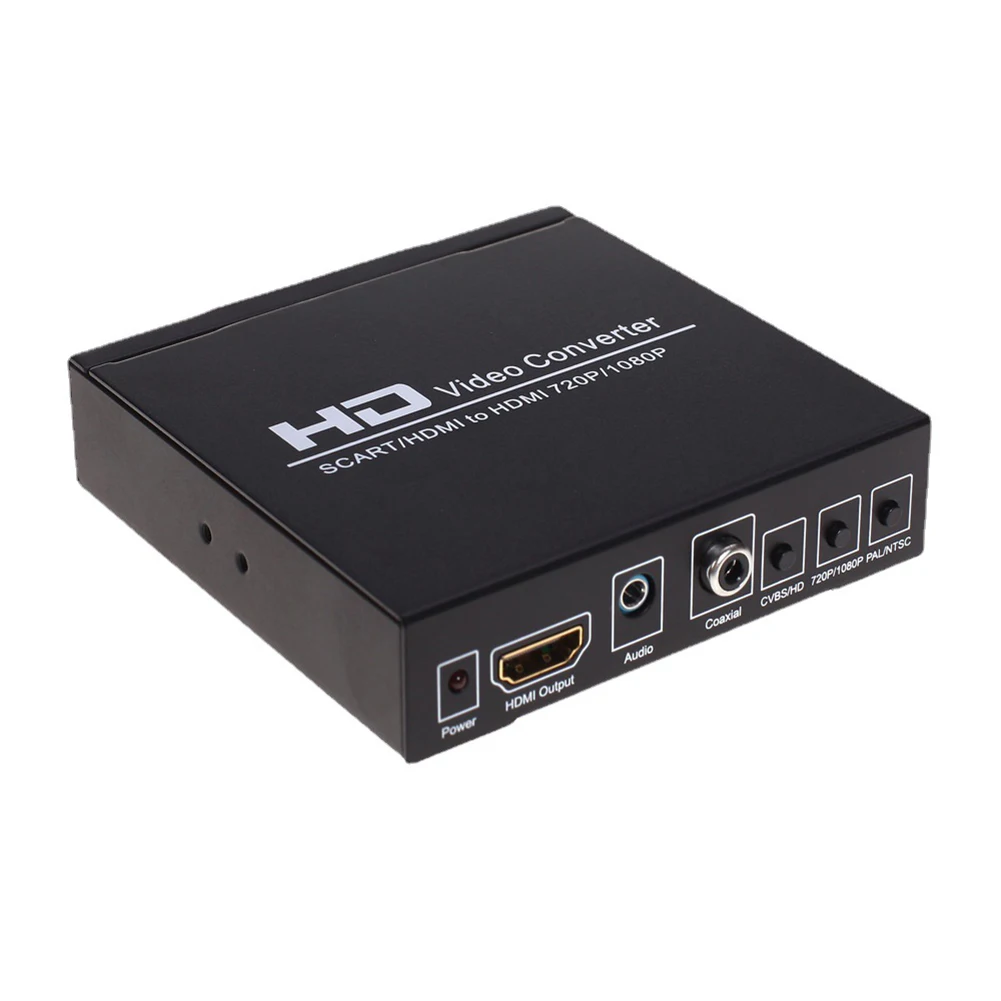 Конвертер HD разъем Scart RGB в HDMI совместимый преобразователь скалера с экстрактором