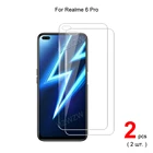 Для Realme 6 Pro взрывозащищенное 2.5D 0,26 мм закаленное стекло Защита экрана Защитная пленка HD Прозрачная