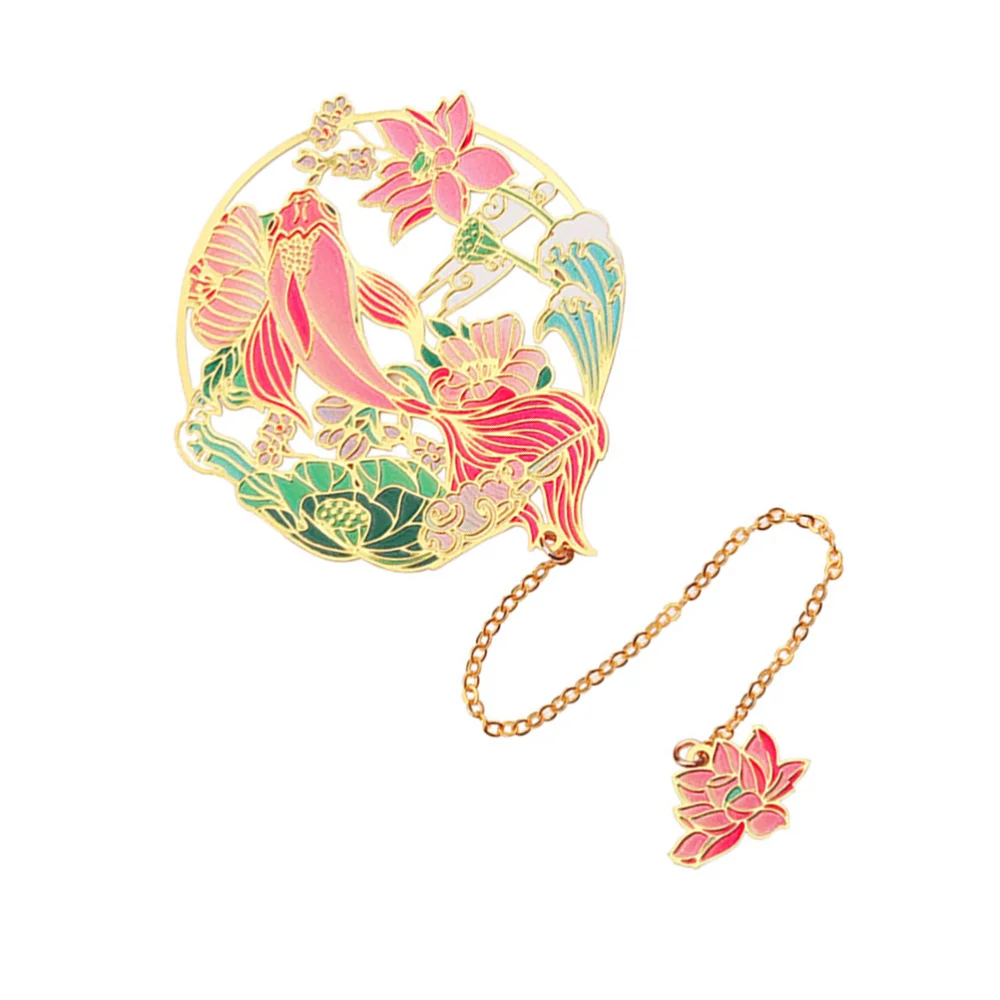 

National Art Exquisite Cultural Page Marker Brass with Pendant