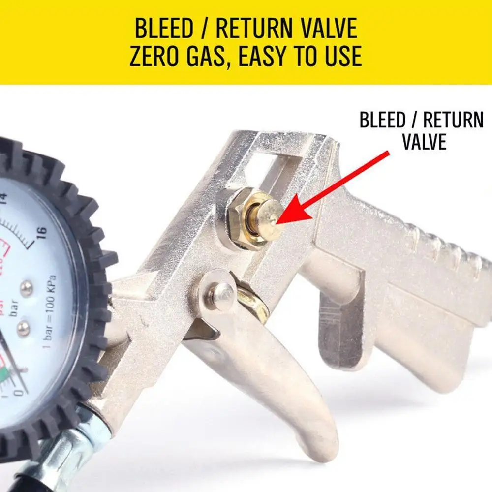 

Auto Tire Pressure Gauge For Car Motorcycle SUV Inflator Tools Compressor Ti Pumps Gun Durable Repair For Air I3L4 Type Pre X8R7