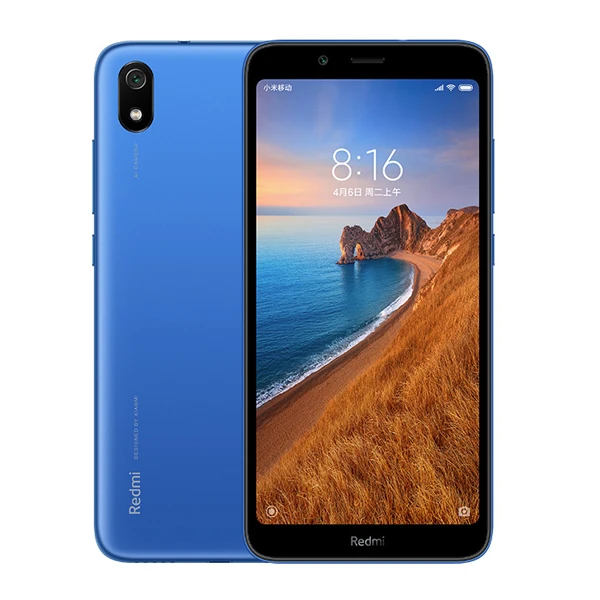 Blue Мобильный телефон Xiaomi Redmi 7A 7 A с глобальной версией, 2 Гб ОЗУ, 16 Гб ПЗУ, Восьмиядерный процессор 5,4" Snapdargon 439, аккумулятор 4000 мАч, камера 12 МП - Цвет: Blue