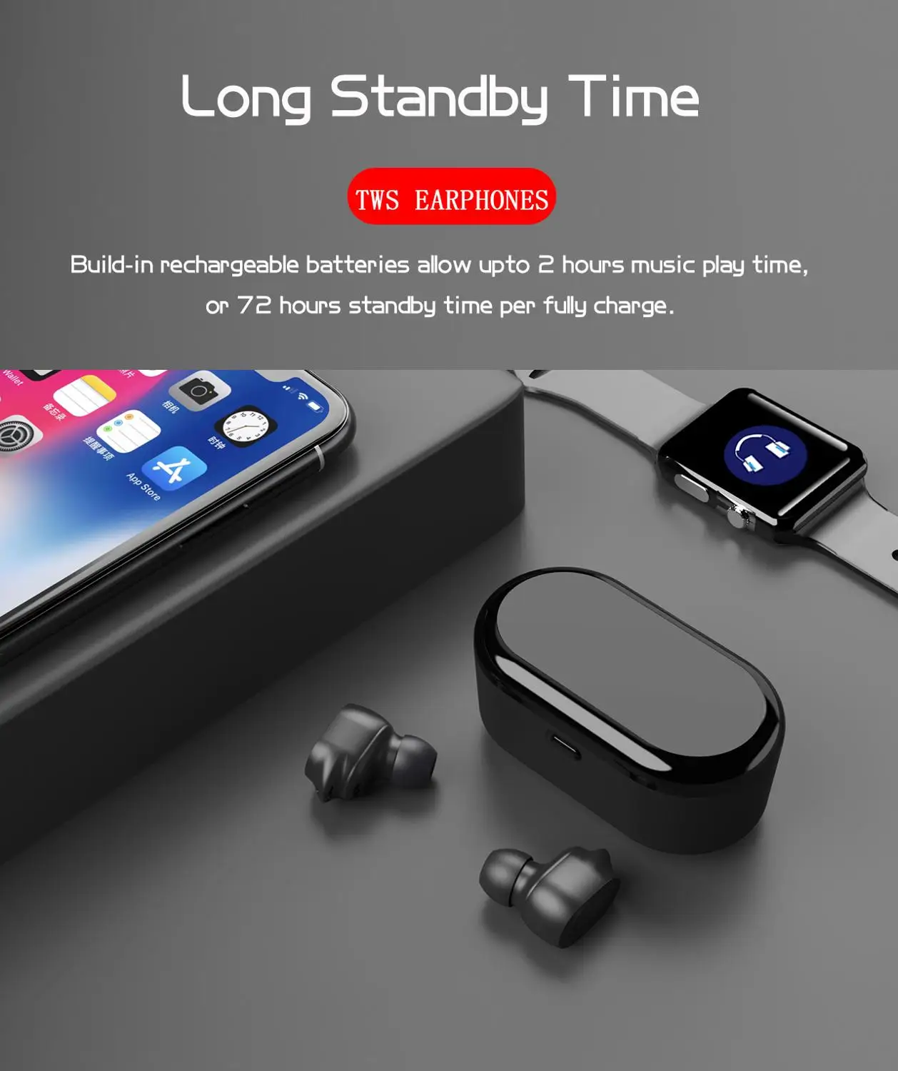 TWS Bluetooth 5 0 наушники с двумя ушами мини беспроводные HI FI Встроенный микрофон