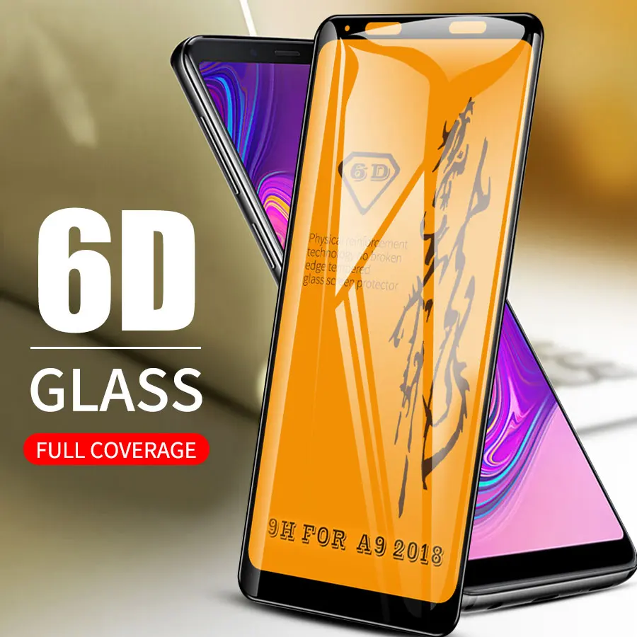 6D Full Glue Tempered Glass For Samsung Galaxy A10 A20 A30 A40 A50 A60 A70 A80 A7 A9 2018 Screen Protector for M10 M20 M30 | Мобильные