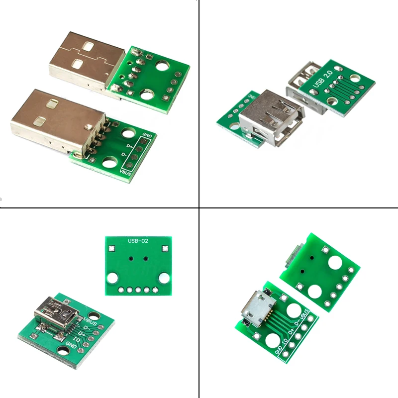 5 шт. DIY Штекерный разъем/MINI MICRO USB Для DIP адаптера 2 54 мм 5pin гнездовой разъем в