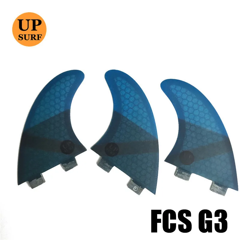 G3 3pcs blue Upsurf логотип FCS плавники G3/G5/GL с винтами и ключ плавники сумка для серфинга сотовый плавник Стекловолокна Плавники FCS Quilhas плавники - Цвет: G3 3pcs blue