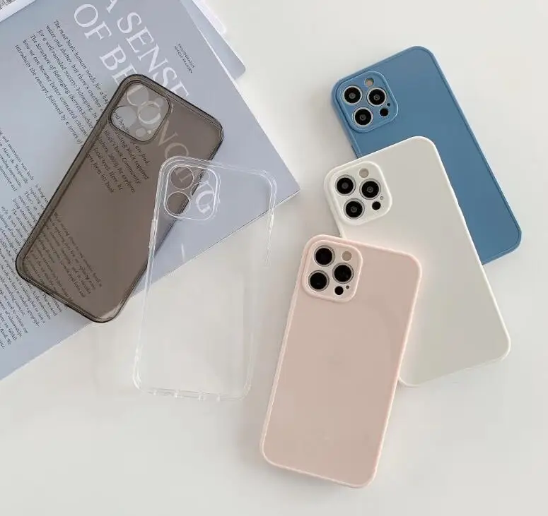 

Gimfun Candy Shockproof Silicone Phone Case for iPhone 13 11 12 Pro Max Xs Max Xr 7 8plus Transparent Soft Tpu Back Cover Cases