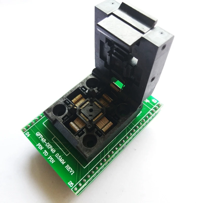 Tqfp48 Qfp48 To Dip48 0.5Mm Pitch Lqfp48 Programming Adapter Mcu Test Ic Socket Programmer | Электроника