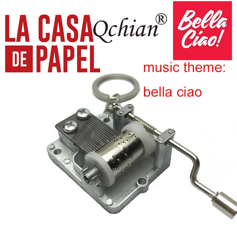 Мини ручная работа Горячая Испания ТВ la casa de papel bella ciao музыкальное движение DIY