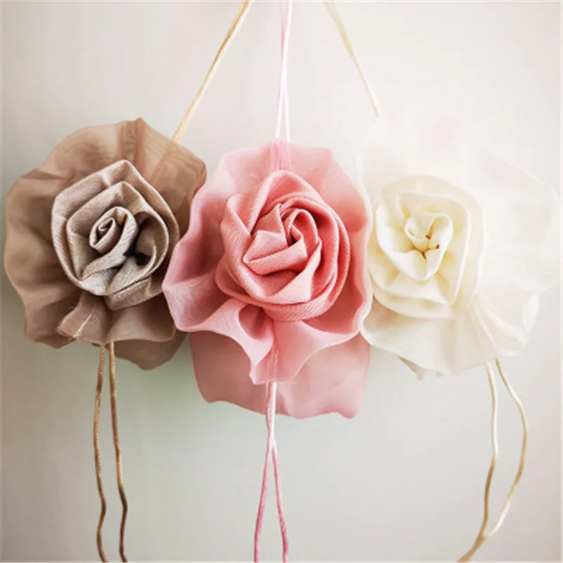 Свадебные прозрачные пакеты с розочками на шнурке мешочки из органзы Подарочная