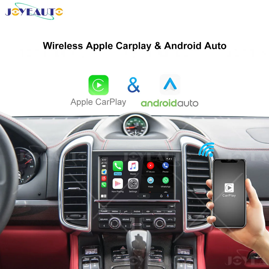 joyeauto wireless apple carplay for porsche cayenne macan cayman panamera boxster 718 911 pcm3 1 android auto car play interface free global shipping