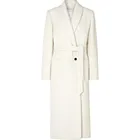 Женское шерстяное пальто Atumn, на одной пуговице, приталенное, с поясом, длинное, размера плюс, 2XL