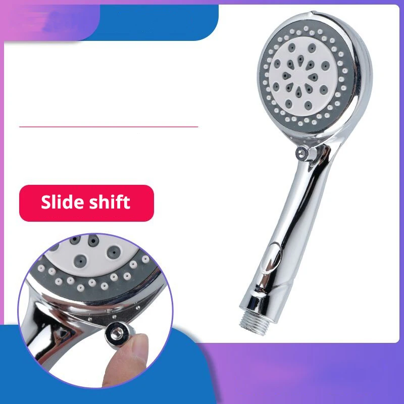 

Pressurized Hand Hold Single Head Adjustable 5 Modes Water Saving Rainfall Round Shower Head Bathroom Accessories