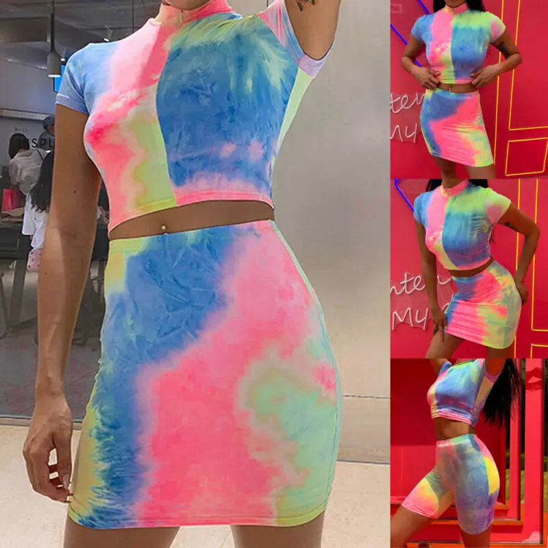 Модный женский Облегающий комбинезон из двух частей укороченный топ комплект с