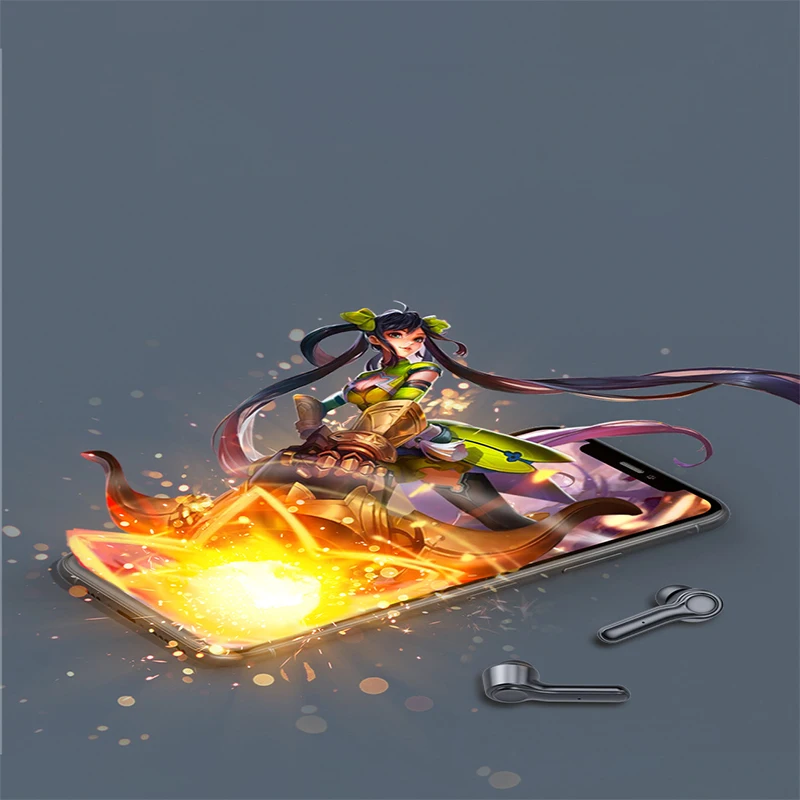 

TWS Pull Fingerprint Touch Bluetooth Sports Headphones In Ear Wireless Charging Case Nicehck 9D Noise Nanceling Gaming Earbuds