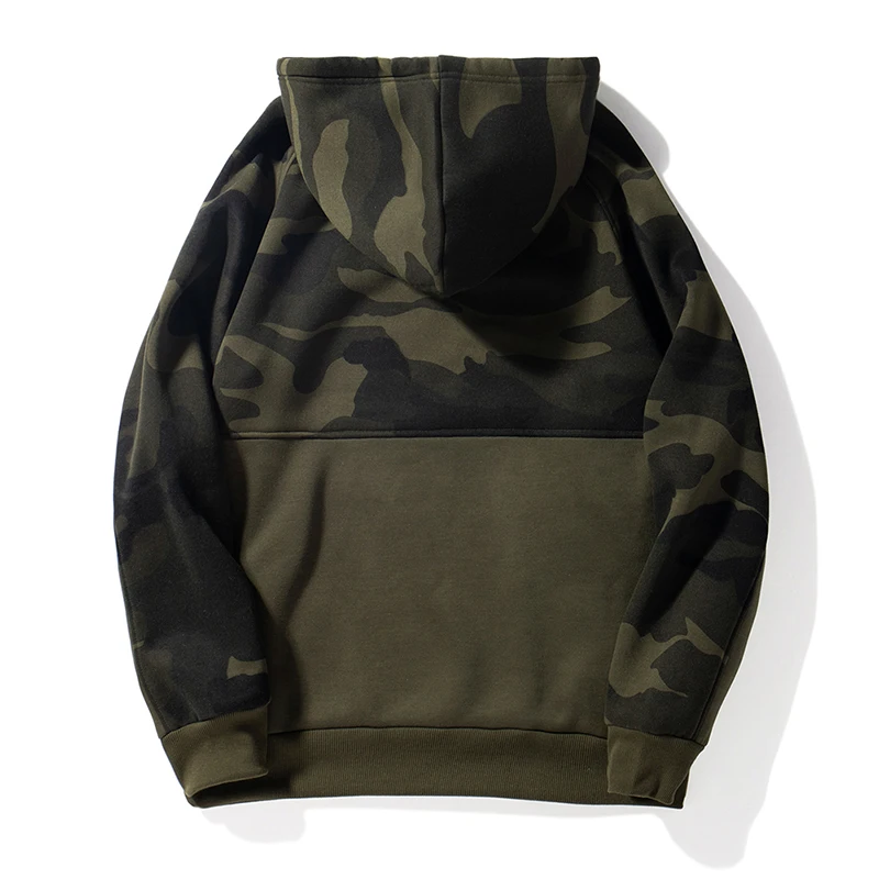 Камуфляжный худи Мужской свитшот с принтом в стиле хип-хоп флисовая толстовка