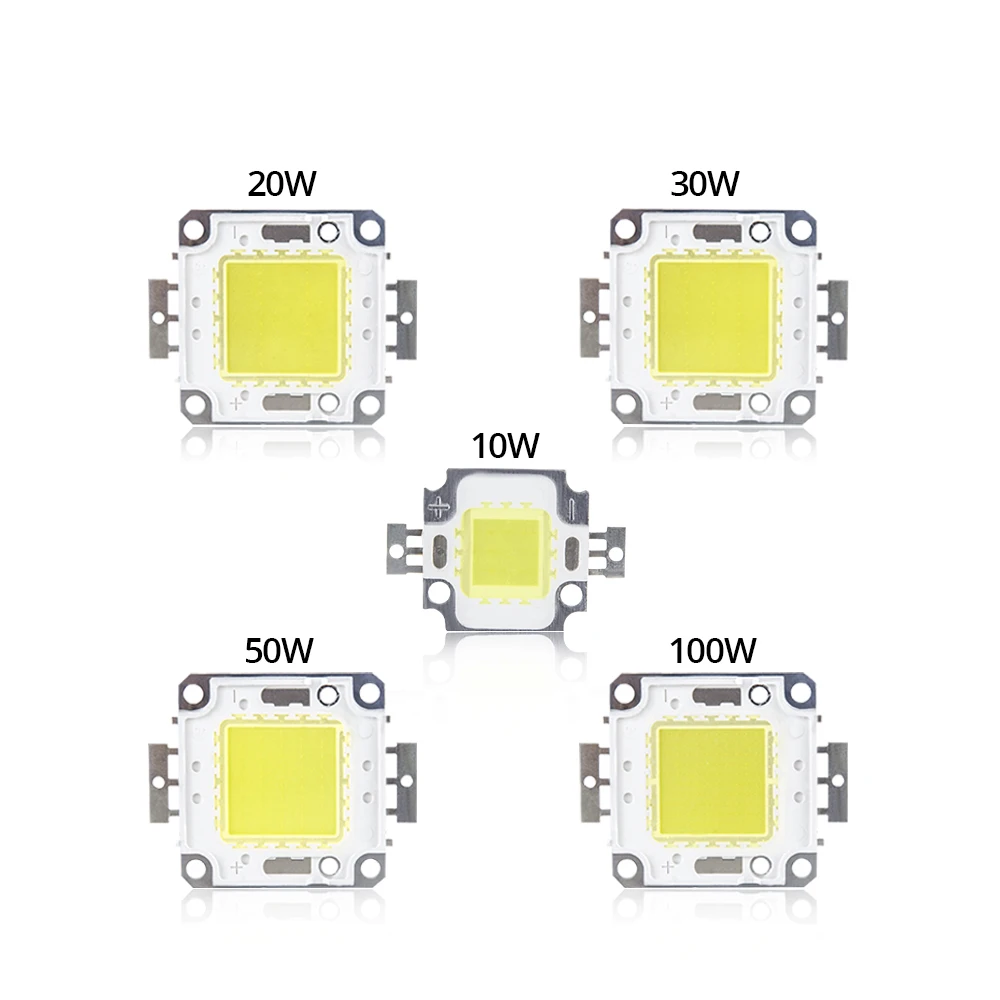 

10W 20W 30W 50W 100W COB LED Chip DC 9-12V 30-36V Integrated Matrix Diode Beads DIY Floodlight Spotlight High Power