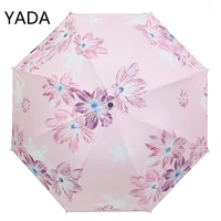 yada high quality flowers umbrellas windproof sunny and rainy folding umbrellas for women parasol compact umbrella gift yd210048
