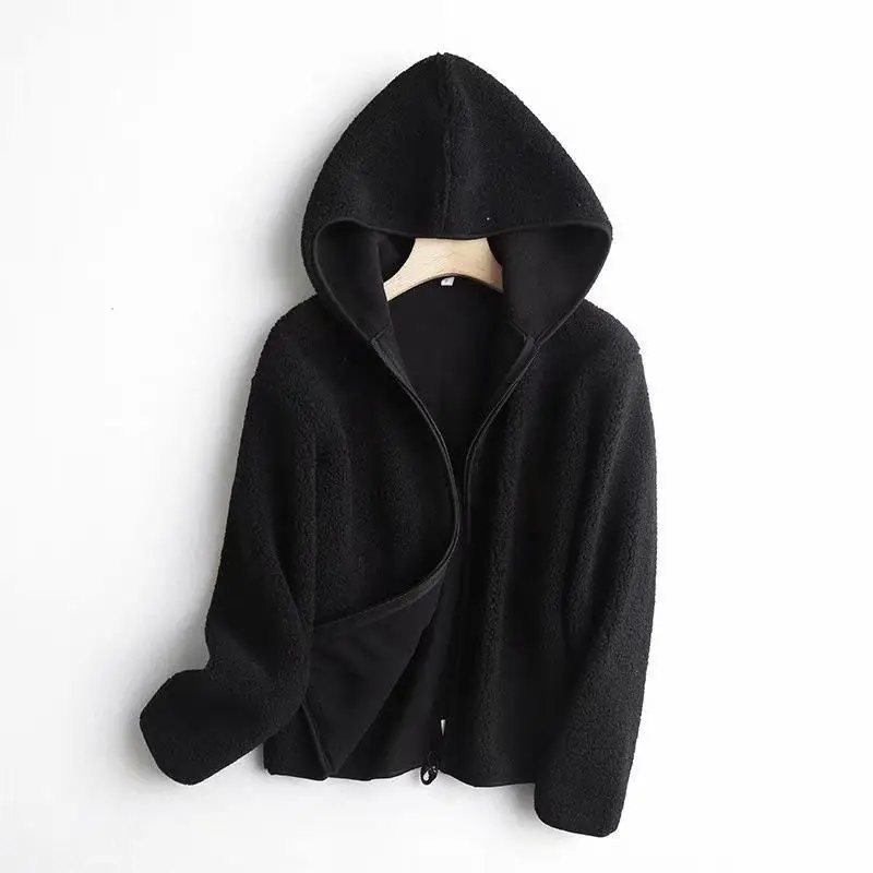 Women's Sherpa Jacket Fleece Winter Long Sleeve Coats Fuzzy Warm Fluffy Button Outwear Zipper Teddy ouc1370 | Женская одежда