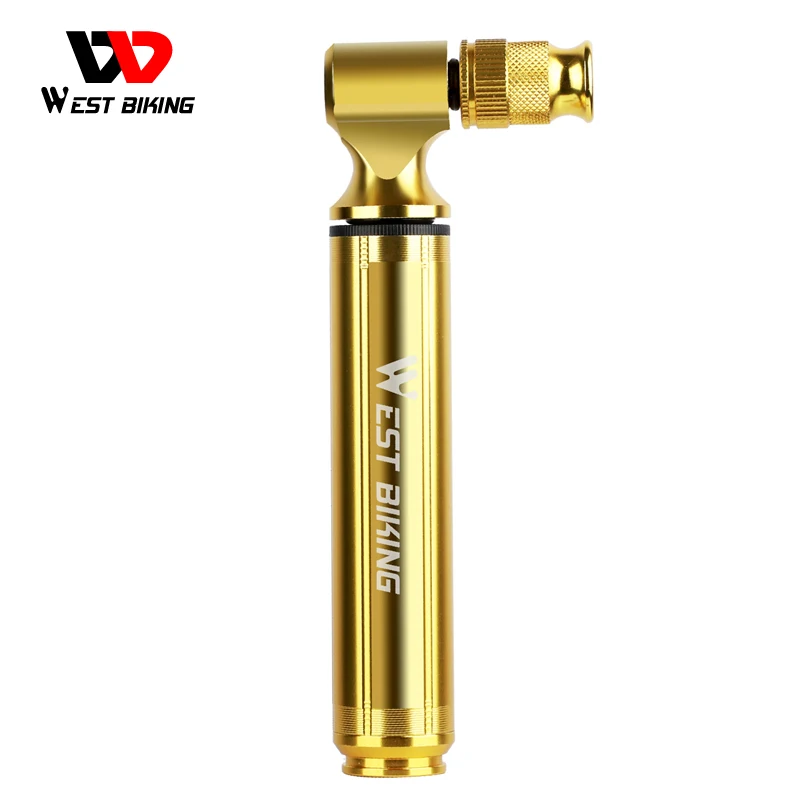 WEST BIKING Mini Cycling Pump 160 PSI Portable High Pressure Hand Bicycle Presta & Schrader Valve Aluminum Alloy Bike | Спорт и