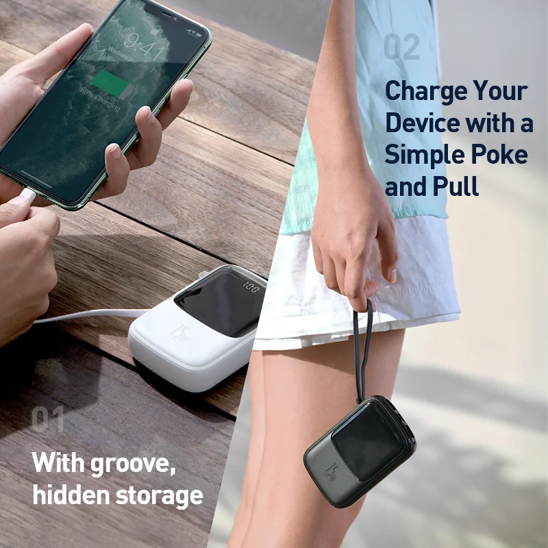 Baseus 10000mAh повербанк 15W внешний аккумулятор зарядное устройство для телефона 4 выхода и 2 входа цифровой дисплей power bank аккумулятор для iPhone samsung huawei