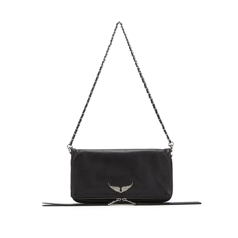 

New Women Bags Women's One-shoulder Messenger Bag Fashion Chain(2 Chains) Leather Handbag Cowhide Crossbody Bag And Handbag